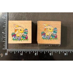 Easter Bunny Wood mounted Rubber Stamp Unbranded